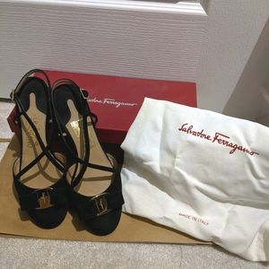 Salvatore Ferragamo Strappy Low Heeled Sandals